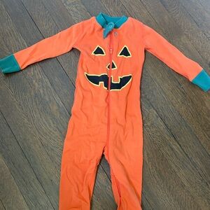 Hanna Andersson Pumpkin Face Orange Footie